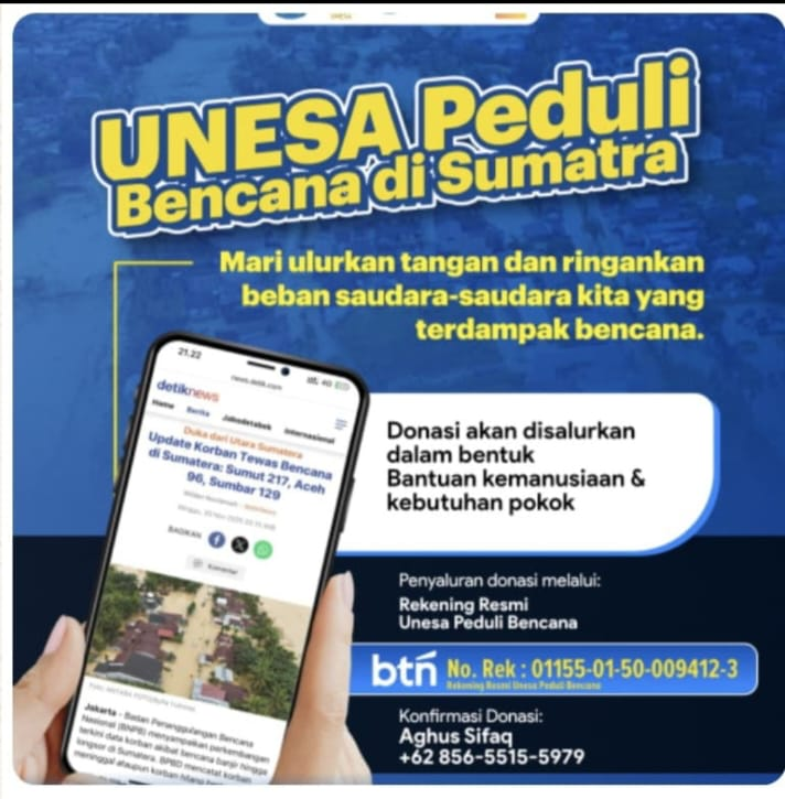 UNESA Peduli Bencana Sumatra